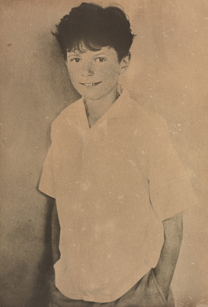 <h4>Photographed by Williamina Parrish</h4>
<p>Throughout their lives, the Parrish sisters often photographed infants and young children in their home photography studio. The identity of this young boy is unknown.</p>
